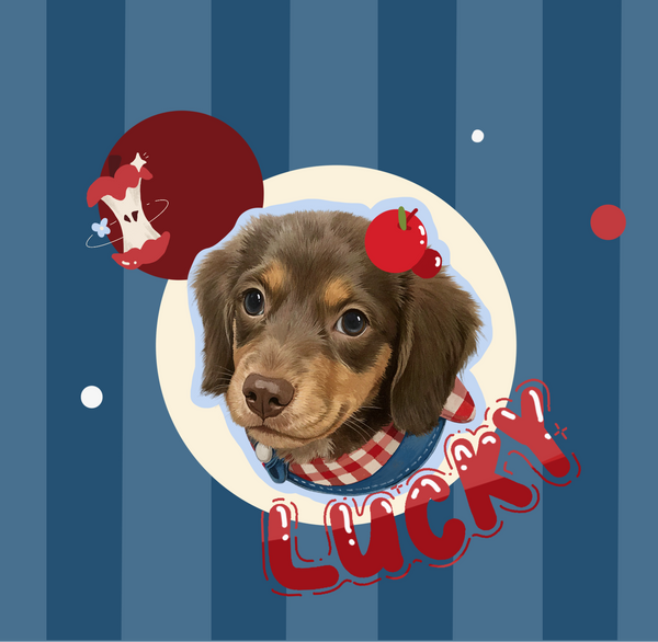 Artist-designed pet bag template