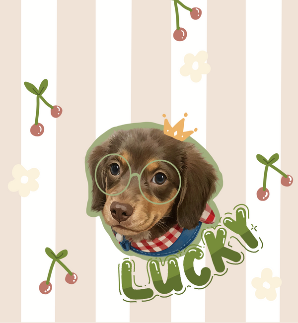 Artist-designed pet bag template