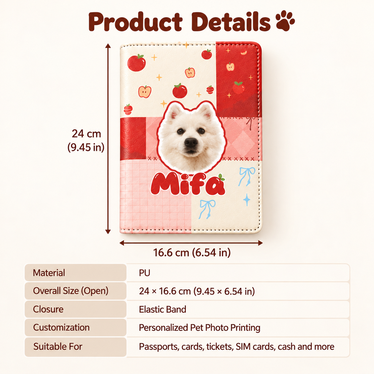 Custom Pet Photo Passport Holder – Personalized Dog & Cat Passport Cover