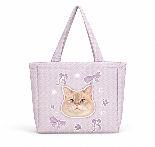 Large Capacity Shoulder Custom Pet Photo Tote Bag
