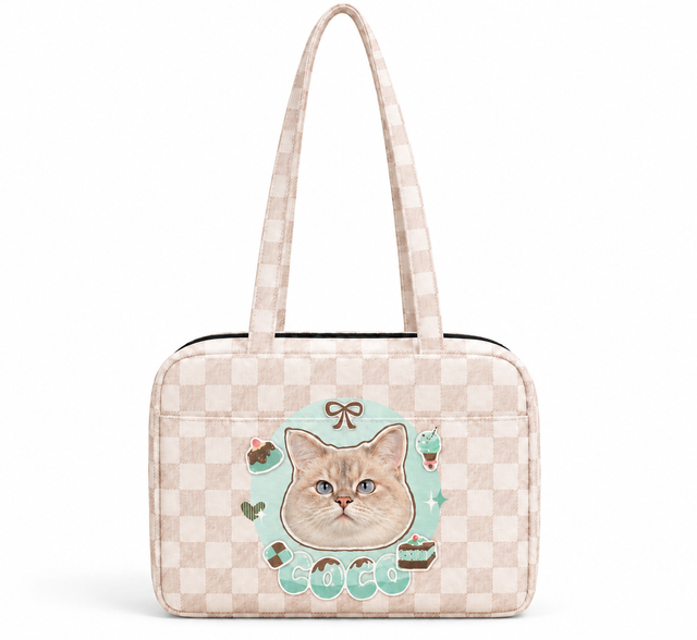 Custom Pet Photo Pillow Shoulder Tote Bag