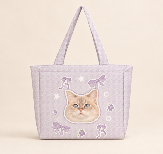 Large Capacity Shoulder Custom Pet Photo Tote Bag